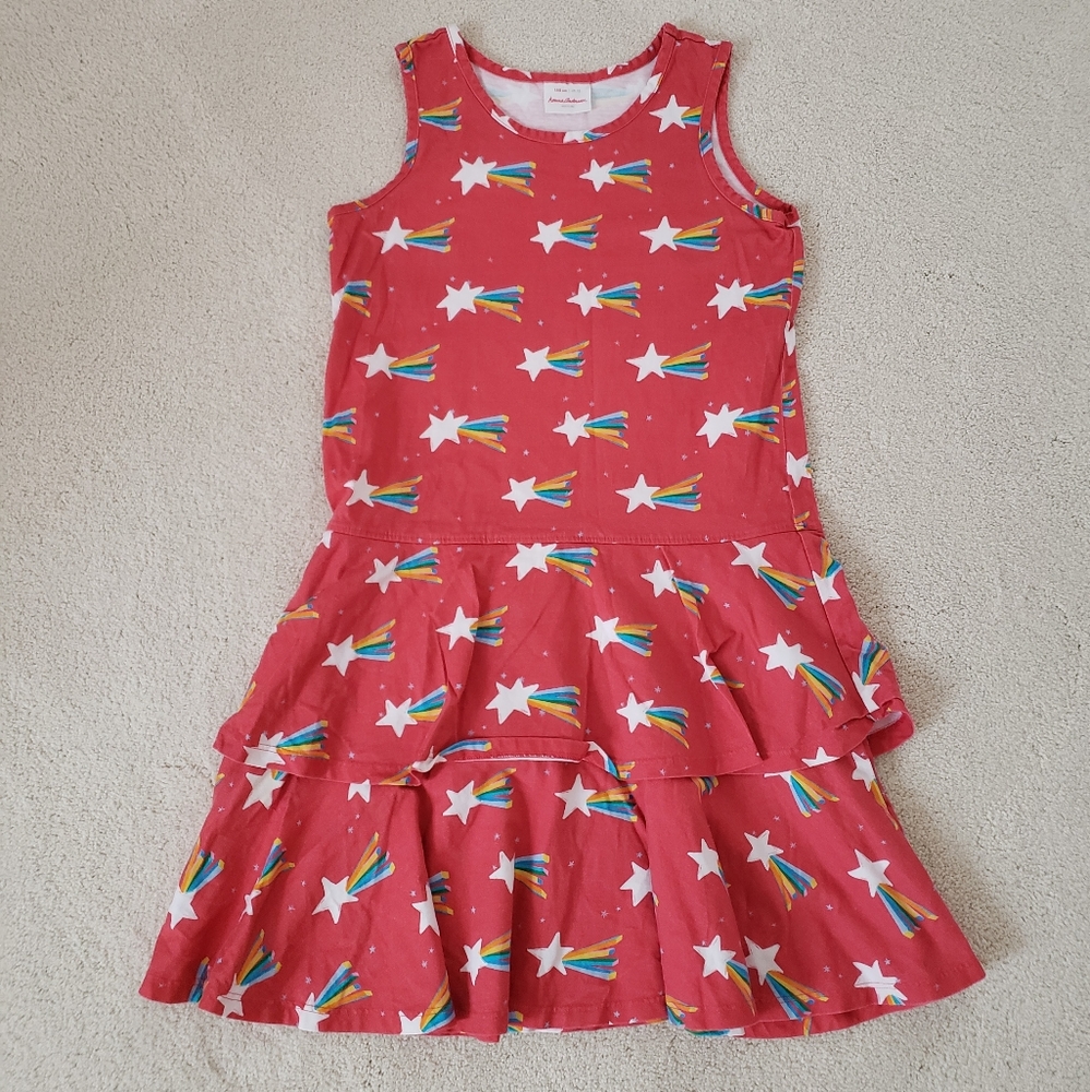 Hanna Andersson Shooting Star Rainbow Dress sz150/12yrs